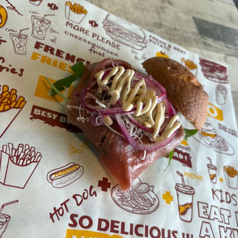 Broodje carpaccio glutenvrij