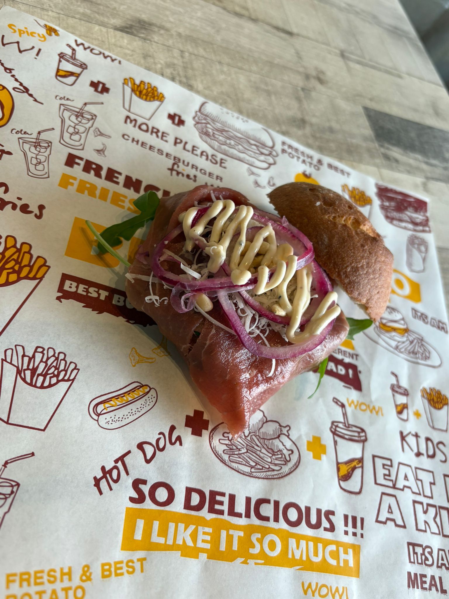 Broodje carpaccio glutenvrij