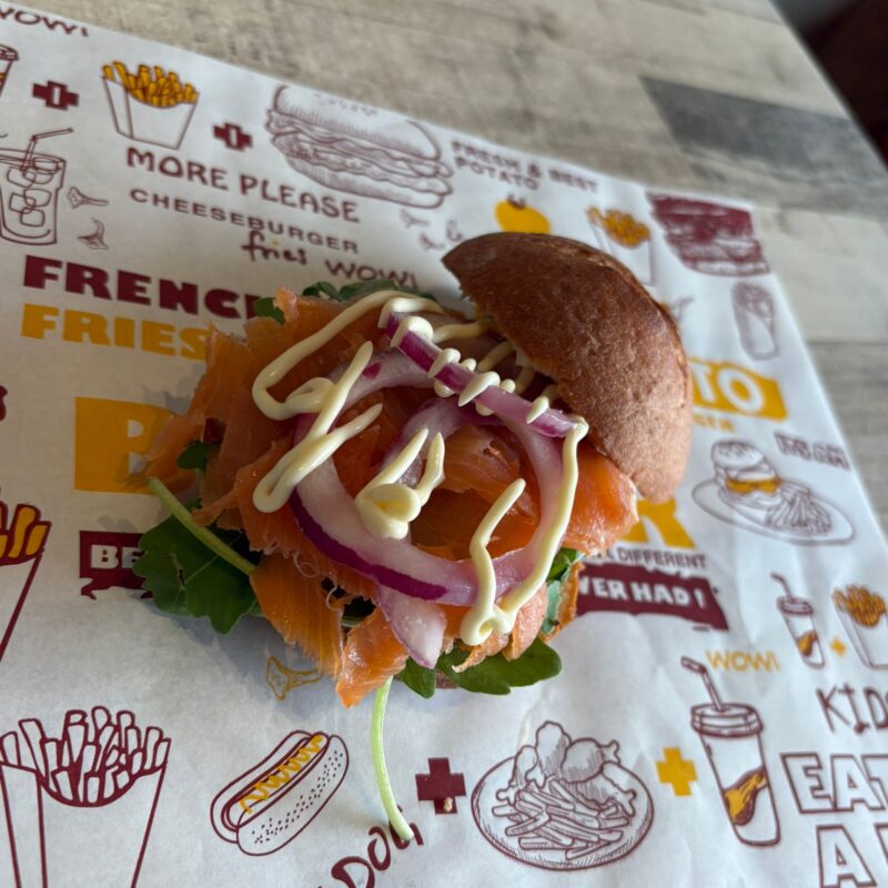 Broodje zalm glutenvrij