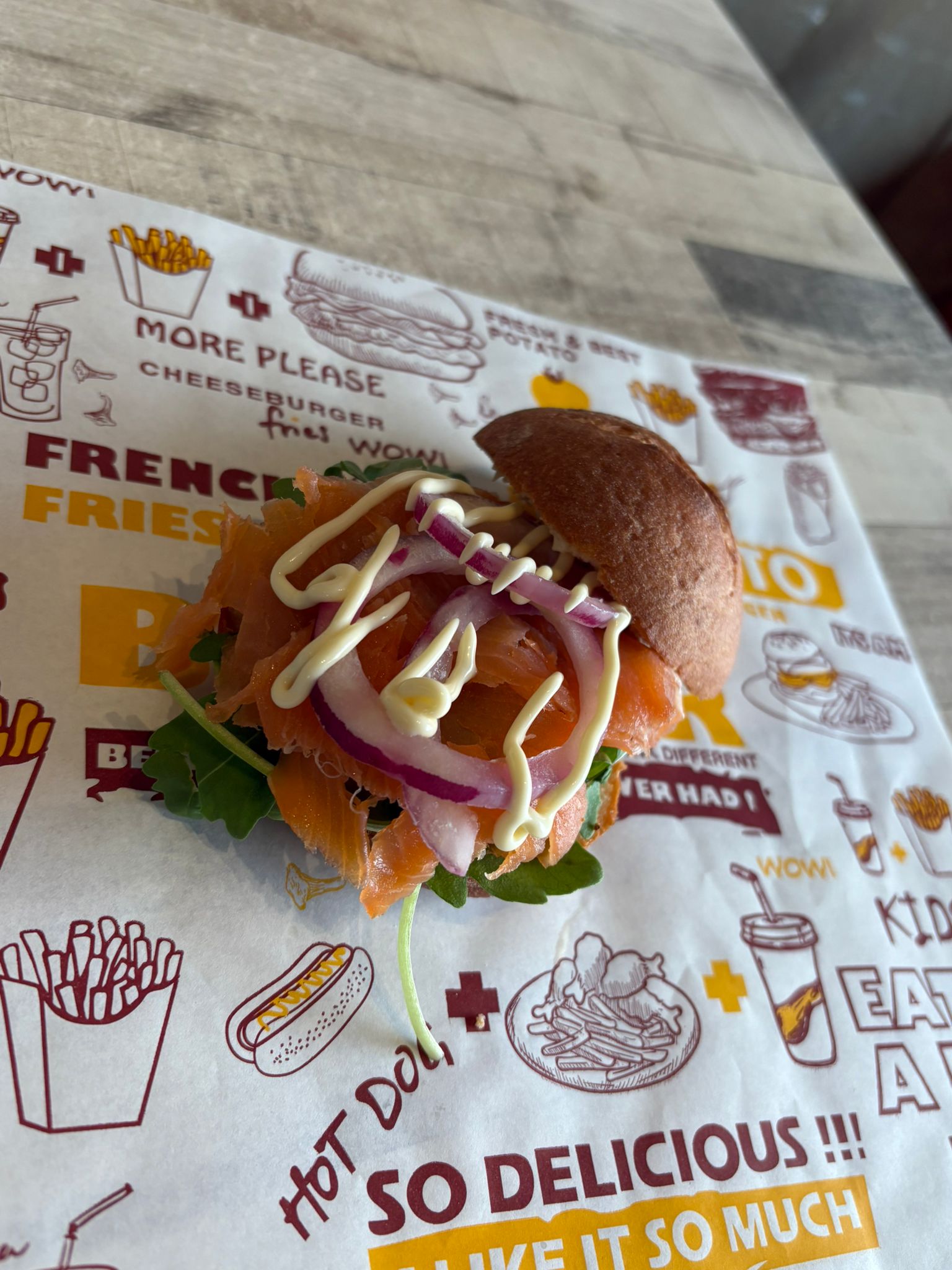 Broodje zalm glutenvrij